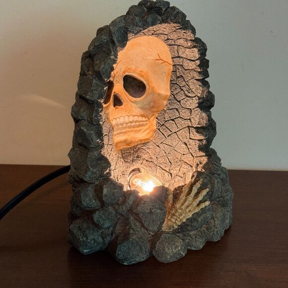 Vintage Skeleton Accent Light Halloween Goth Decor 2001 Adams Apple Dist - Picture 2 of 11